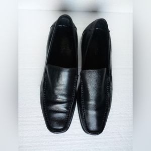 Calvin Klein Neil Black Leather Slip-On Loafers Dress Shoes Men's 10.5M